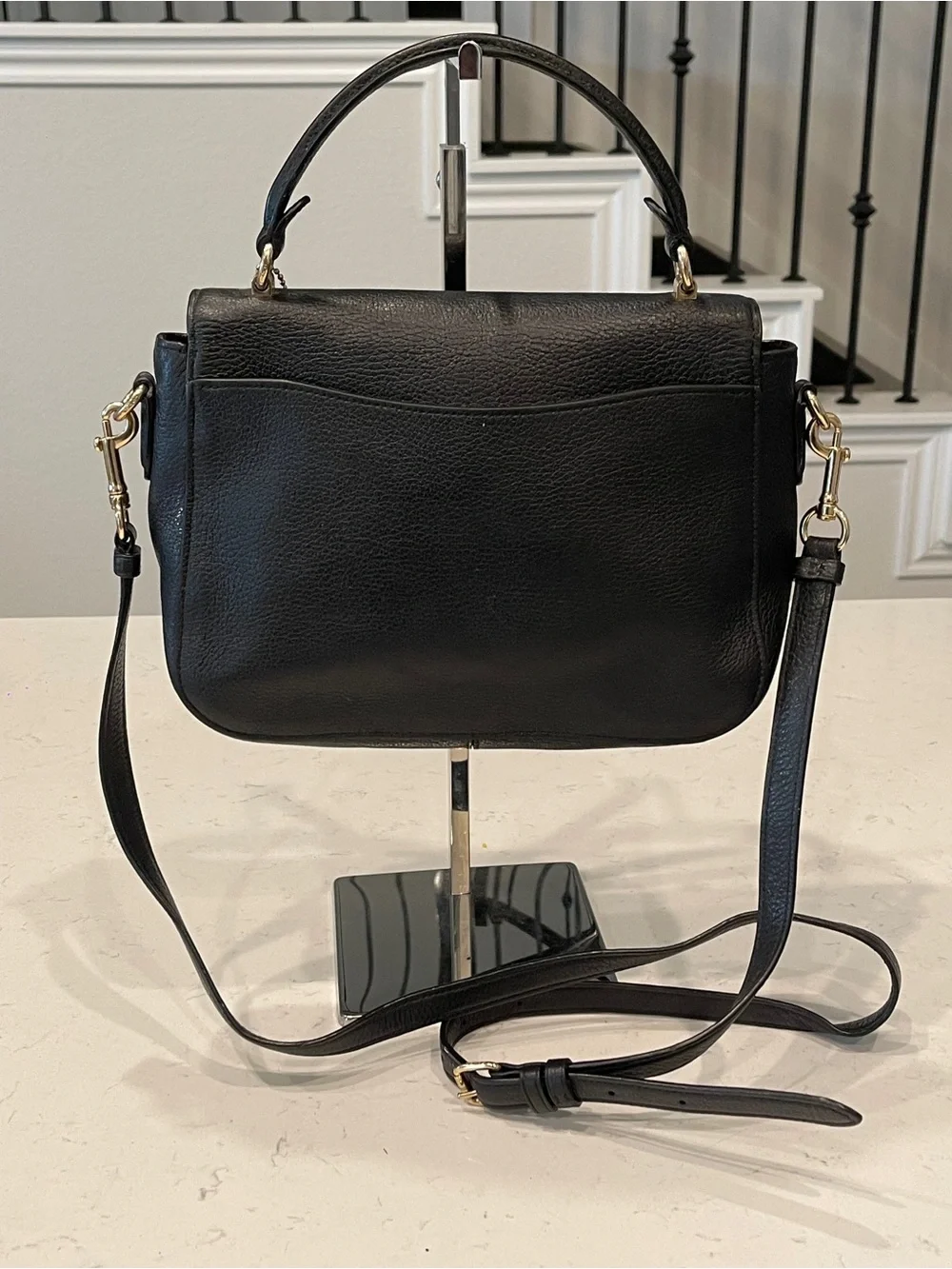 Coach C1557 Marlie Top Handle Leather Satchel/Shoulder Bag in Black
